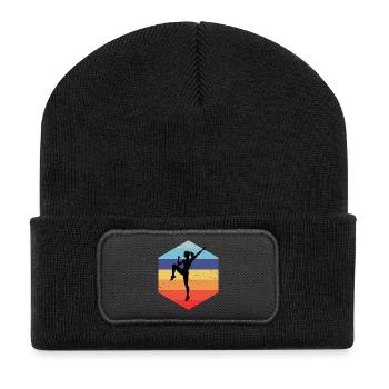 Aerobic Training Gift for Aerobics Trainer - Recycled Patch Beanie - black - Front