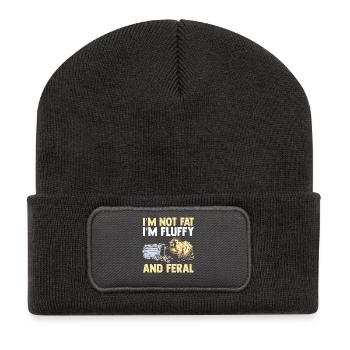 Trash Panda Raccoon - Recycled Patch Beanie - dark grey - Front