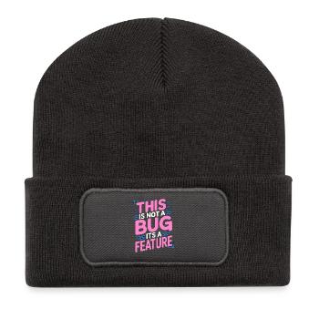 Game Developer This Is Not A Bug Game Programming - Recycled Patch Beanie - dark grey - Front