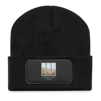 God Is Good All The Time Christian - Recycled Patch Beanie - black - Front