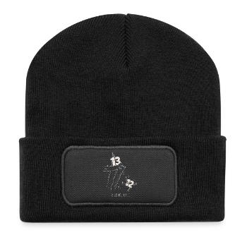 Level 13 Unlocked | 13 Year Anniversary Gift - Recycled Patch Beanie - black - Front