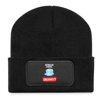 Aktueller Status Überhitzt T-Shirt Sommer - Recycelte Patch Beanie - Schwarz - Vorne