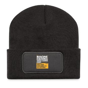 Imagine Video Games Exist PC Gamer Gaming Zocker - Recycled Patch Beanie - dark grey - Front
