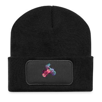 Quad ATV Spatiaux Conducteur de quad Enfants Hommes Garçons - Beanie recyclé à patch - noir - Devant