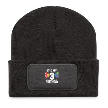 3rd birthday - Recycled Patch Beanie - dark grey - Front