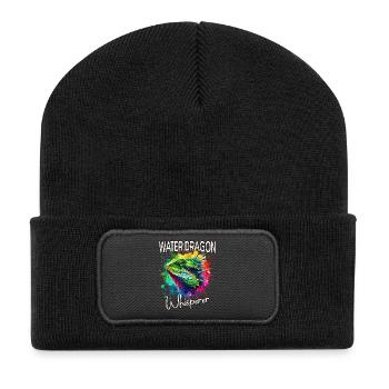 Chinese Water Dragon Whisperer - Recycled Patch Beanie - black - Front