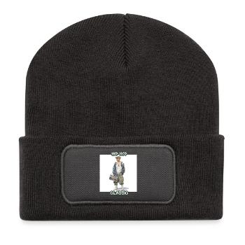 HipHop Style Boombox Classique - Beanie recyclé à patch - charbon - Devant