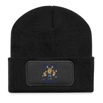 Tut mir leid, ich kann nicht. Ich öffne Packs. Kartenbooster-Pack. - Recycelte Patch Beanie - Schwarz - Vorne