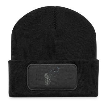 Dandelion with dragonflies - Recycled Patch Beanie - black - Front