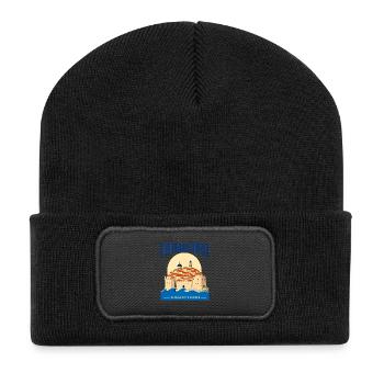Dubrovnik pour toujours, Croatie Souvenir du voyage dans la vieille ville - Beanie recyclé à patch - noir - Devant