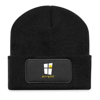 Fenster mit Herz Sonne - sun in my heart - Recycled Patch Beanie - black - Front