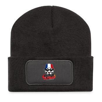 Ultras Football Fan de France pour le jour de match - Beanie recyclé à patch - charbon - Devant