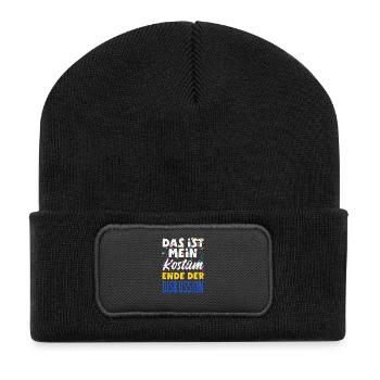 Das Ist Mein Kostüm Ende Der Diskussion Karneval - Recycelte Patch Beanie - Schwarz - Vorne