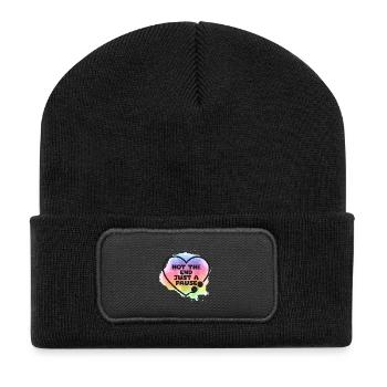 Prévention du suicide en point-virgule juste - Beanie recyclé à patch - noir - Devant