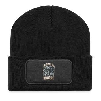 Sturmjäger Meteorologe One Tornado Away - Recycelte Patch Beanie - Schwarz - Vorne