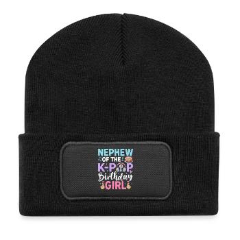 Nephew of The K-Pop Birthday Girl - Recycled Patch Beanie - black - Front