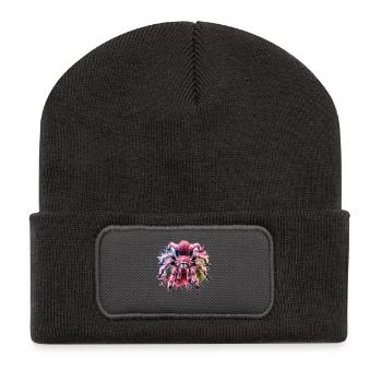 Don de la tarentule chilie - Beanie recyclé à patch - charbon - Devant