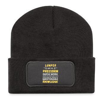 Lumper Précision Devine Entrepôt Drôle - Beanie recyclé à patch - charbon - Devant