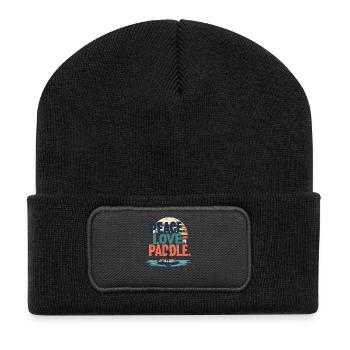 Peace Love Paddle SUP Shirt - Recycelte Patch Beanie - Schwarz - Vorne