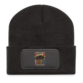 Cassette cadeau du 47e anniversaire : Meilleur de 1979 - Beanie recyclé à patch - charbon - Devant