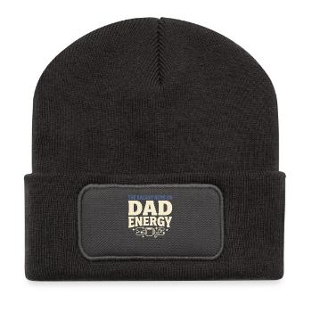 Space Dad Galaxy Dad Best Dad In The Galaxy - Recycelte Patch Beanie - Dunkelgrau - Vorne
