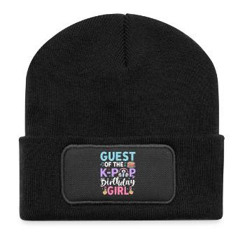 Guest Of The K-Pop Birthday Girl - Recycled Patch Beanie - black - Front
