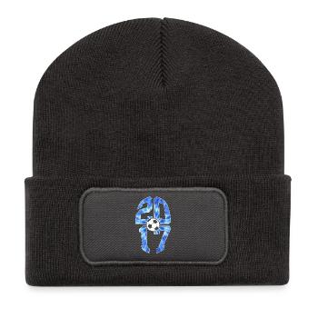 9 YEARS BORN 2017 FOOTBALL 9TH BIRTHDAY - Recycled Patch Beanie - dark grey - Front