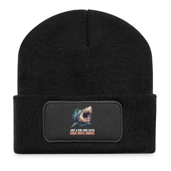Weißer Haie Weißer Hai - Recycelte Patch Beanie - Schwarz - Vorne