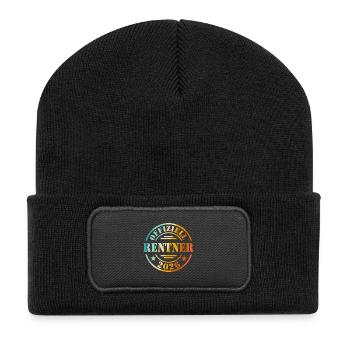 Rente - Recycelte Patch Beanie - Schwarz - Vorne
