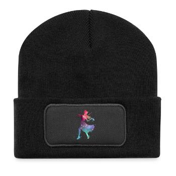 Violin Violinist Space Ladies Girl Violin - Recycled Patch Beanie - black - Front