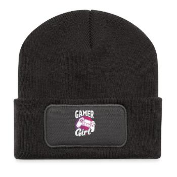 Gamer Girl Contrôleur rétro Joueuse vintage - Beanie recyclé à patch - charbon - Devant