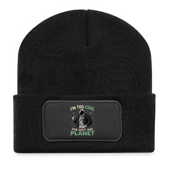 I'm too cool for just one planet - Recycled Patch Beanie - black - Front