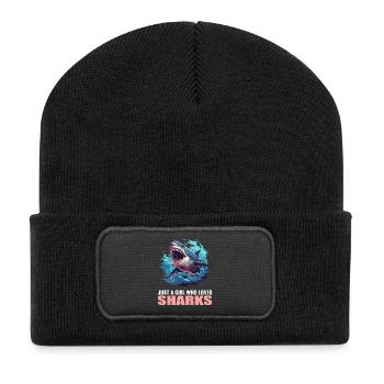 Sharks Shark - Recycled Patch Beanie - black - Front