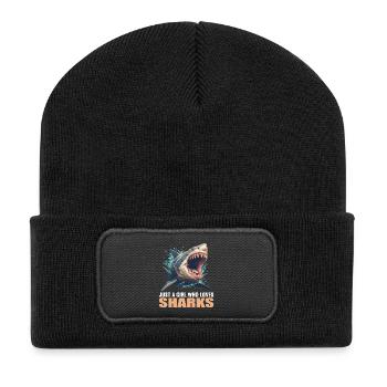 Sharks Shark - Recycled Patch Beanie - black - Front