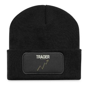 Trader : Achetez la baisse pour le day trader et la cryptomonnaie - Beanie recyclé à patch - noir - Devant