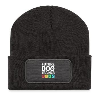 Hundetrainer - Recycelte Patch Beanie - Dunkelgrau - Vorne