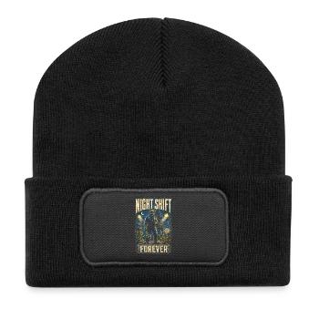 Oil Rig Rig Worker Night Shift Forever - Recycled Patch Beanie - black - Front