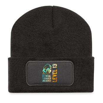 13. Geburtstag Junge Mädchen Teenager 2013 Level - Recycelte Patch Beanie - Dunkelgrau - Vorne