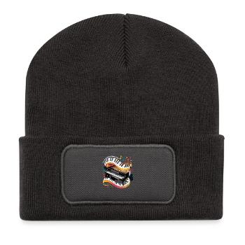 Tombez amoureux du son des buntes de piano - Beanie recyclé à patch - charbon - Devant