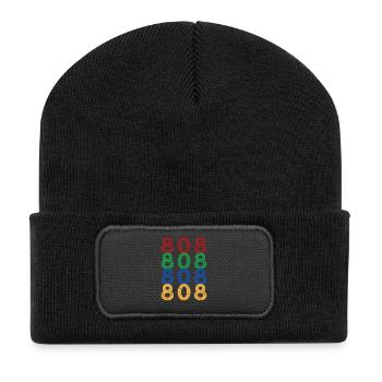 Happy 808 Day - Recycled Patch Beanie - black - Front
