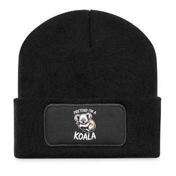Koala Sayings Koalas Funny Koala Gift - Recycled Patch Beanie - black - Front