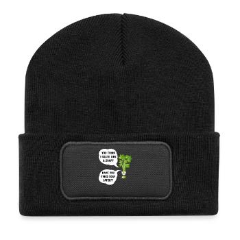Celery Soap Joke Tee - Recycled Patch Beanie - black - Front