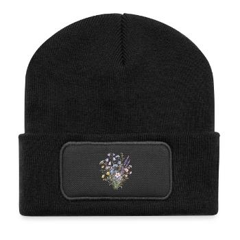 Wildflower bouquet - Recycled Patch Beanie - black - Front
