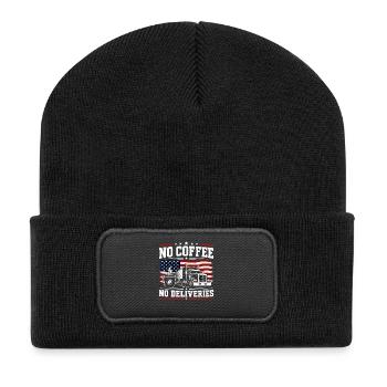 Camions de caféine et transport - Beanie recyclé à patch - noir - Devant