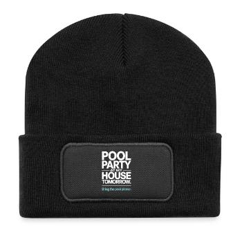 Pool Party Bring The Pool Summer Pool Party Saying - Recycled Patch Beanie - black - Front