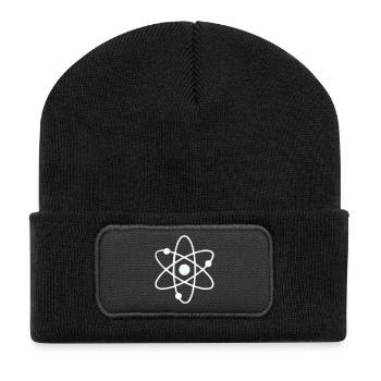 Art en ligne du modèle Atom - Beanie recyclé à patch - noir - Devant