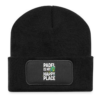 Padel-mädchen Padel-spieler Padel-tennis-geschenk - Recycelte Patch Beanie - Schwarz - Vorne