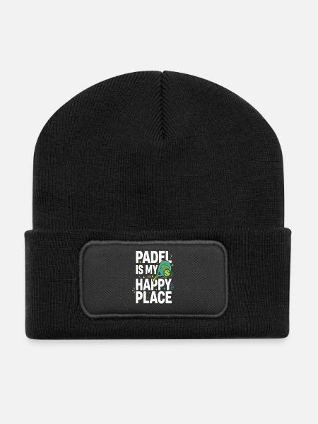 Joueuse de padel fille padel cadeau de padel tennis - Beanie recyclé à patch - noir