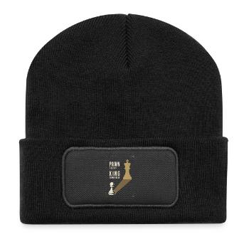 Pawn Today King Tomorrow Chess Ambition Metaphor - Recycled Patch Beanie - black - Front
