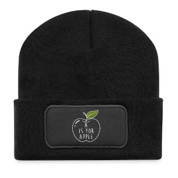 A signifie Apple Kindergarten ABC Learning - Beanie recyclé à patch - noir - Devant